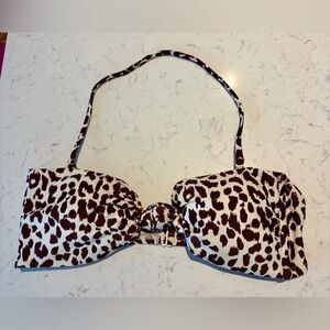 J. Crew Animal Print Bikini Top